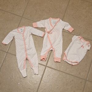 Pink and White Polka Dot Kids One Piece Set